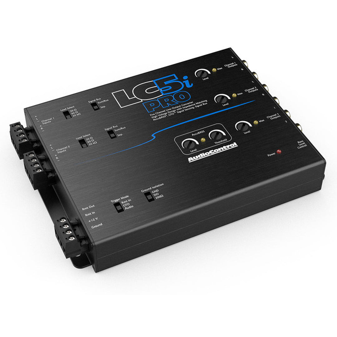 AudioControl LC5i Pro 5-Channel Line Output Converter with AccuBass & ACR-1 Dash Remote – Premium Car Audio System for Enhanced Bass & Sound Control