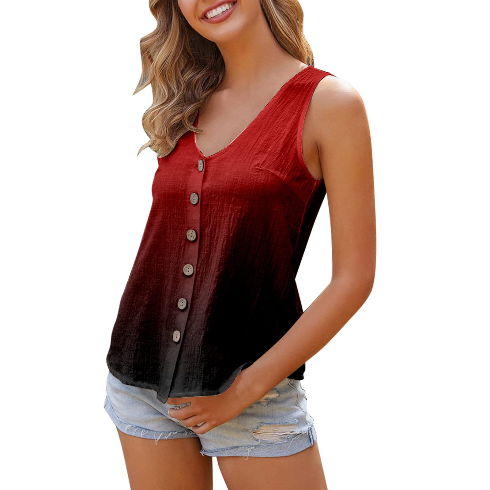 Women's Casual Summer Sleeveless High Neck Tops - Halter Neck Tank Tops & Blouses for Beach, Vacation and Everyday Wear
