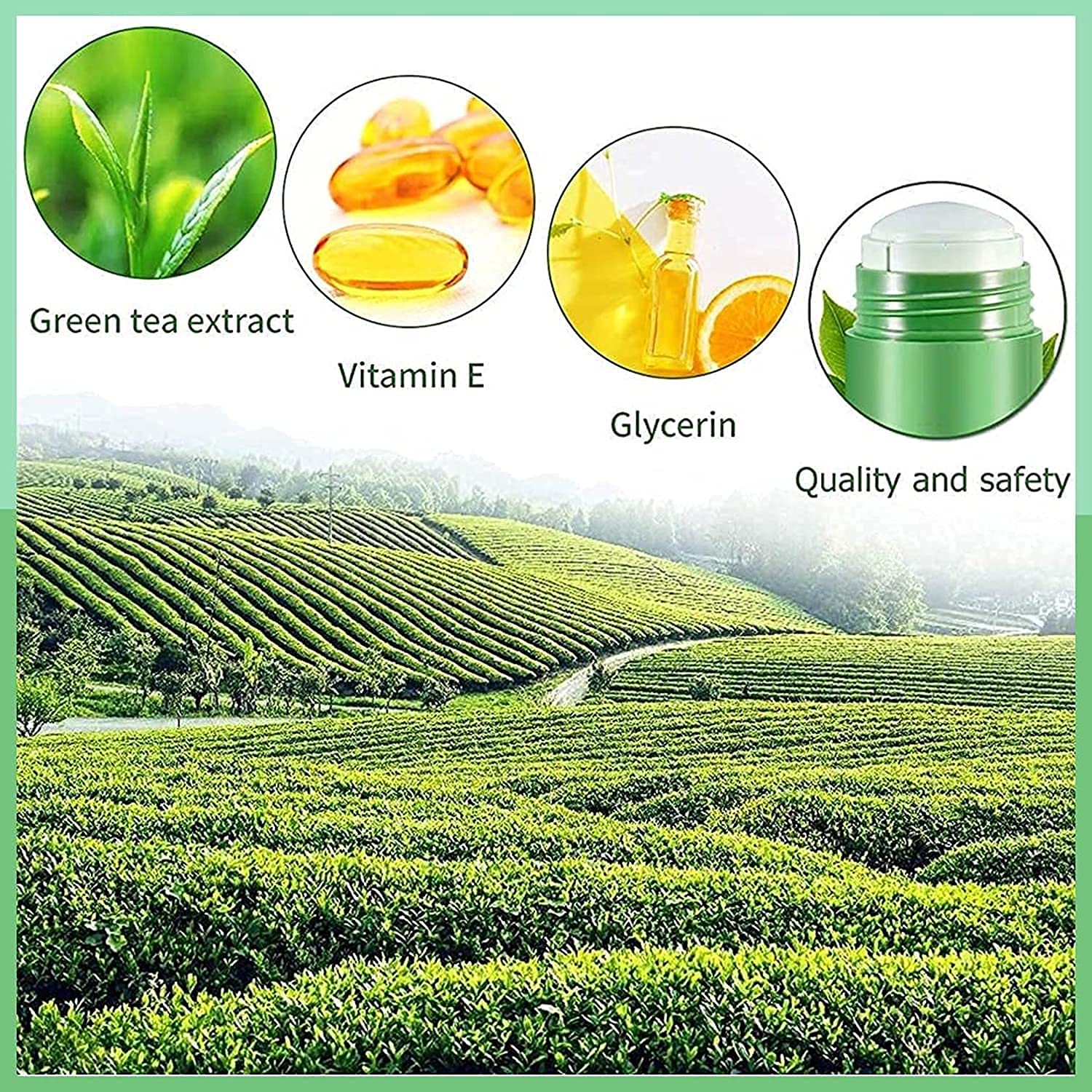 Homevilla Green Tea Purifying Clay Stick Mask - Oil Control & Anti-Acne Solid Cleansing Face Mask, Portable Detox Mud Mask for Blackhead Removal & Pore Minimizing | Perfect for Travel, Gym & Daily Skincare Routine