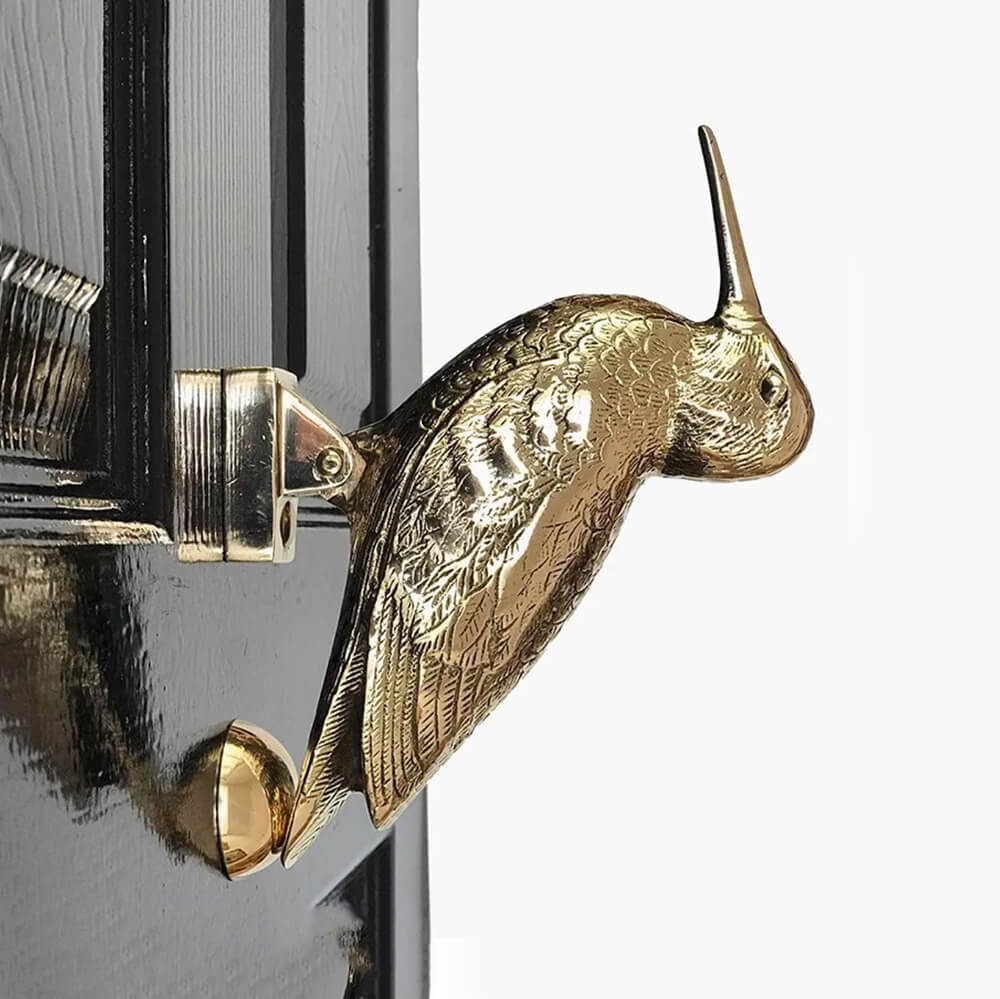 Vintage Brass Bird Door Knocker - Elegant & Durable Handcrafted Door Decor for Home Entrance - Perfect for Farmhouse, Cottage & Traditional House Styles