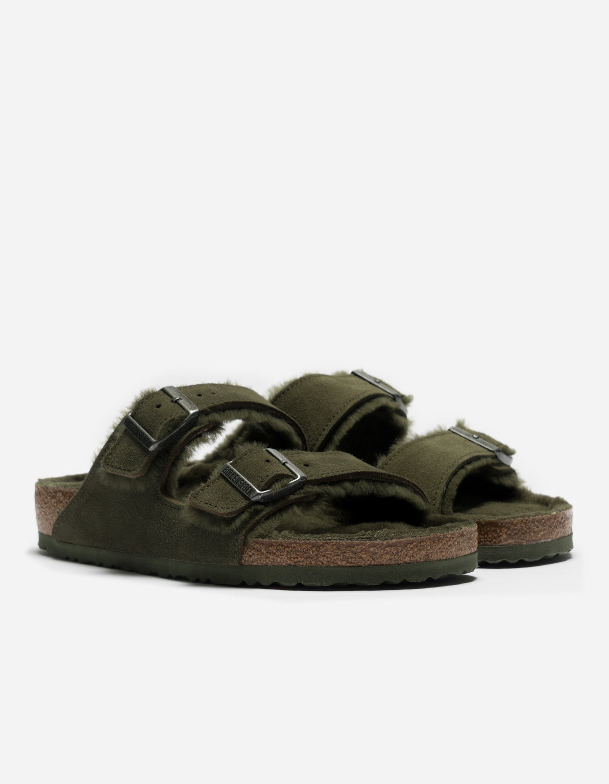 Birkenstock Arizona VL Shearling Thyme Sandals - Soft Shearling Lined Comfortable Slide Sandals for Women & Men | Perfect for Indoor, Outdoor, and Casual Wear