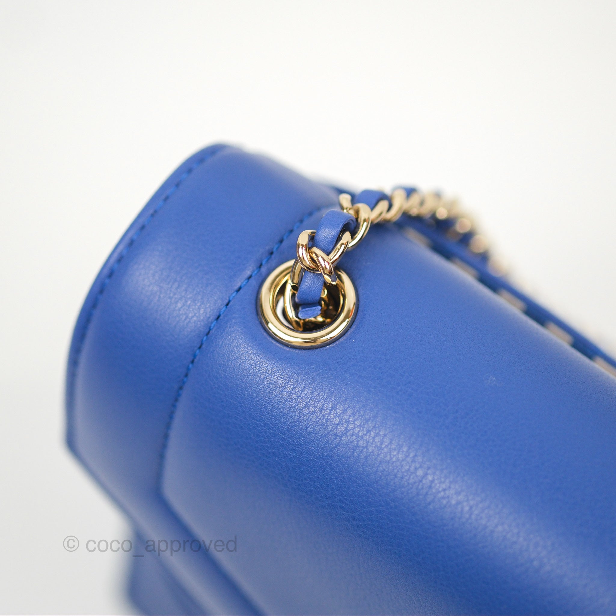 Chanel Chevron Square Envelope Flap Bag Royal Blue 19C - Luxury Designer Handbag for Women, Perfect for Evening Parties, Date Nights & Special Occasions