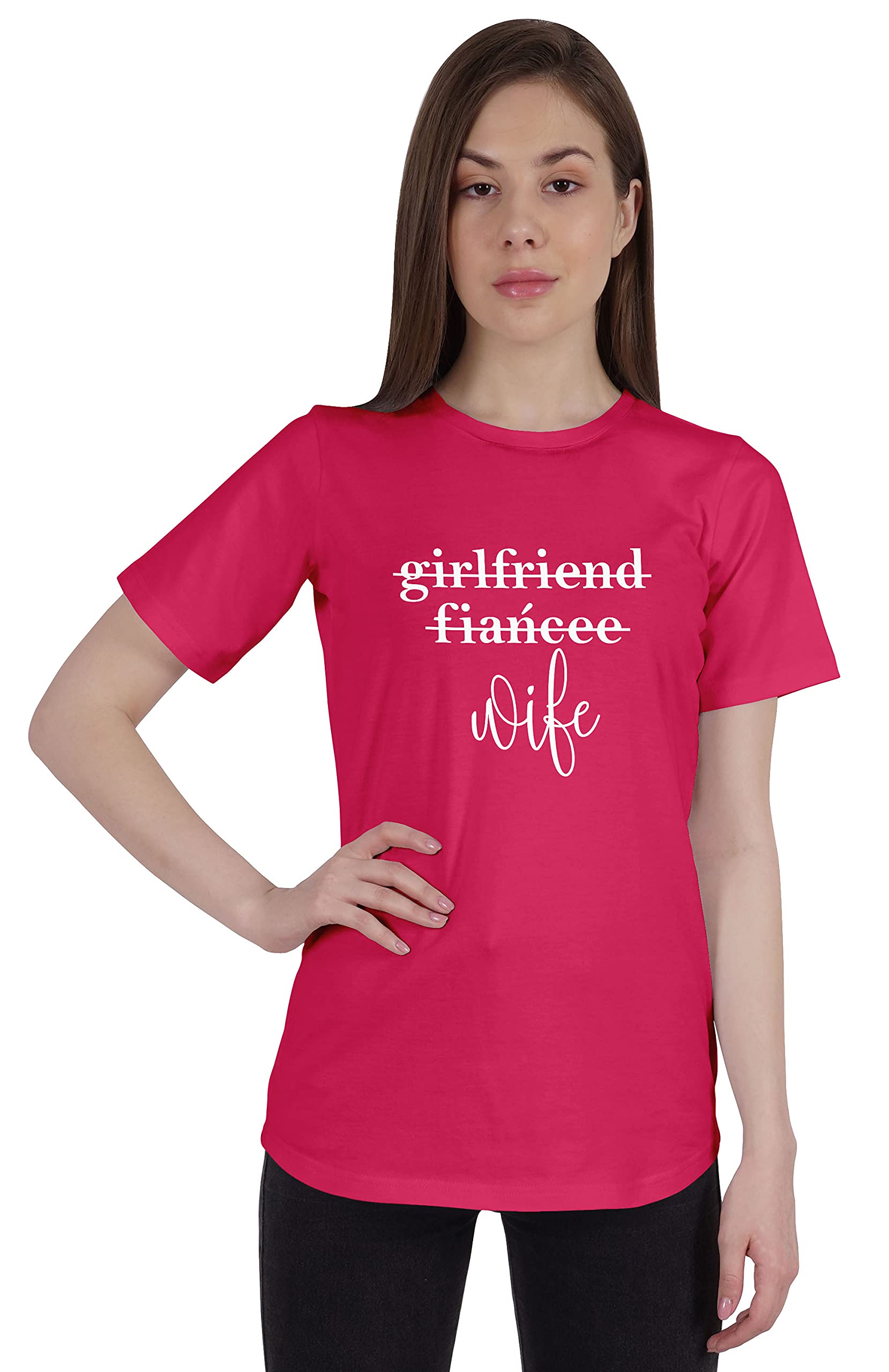 Girlfriend Fiancee Wife T-Shirt - Funny Bridal Party Shirt for Bachelorette, Wedding & Engagement - Perfect for Bridesmaids, Bride Squad & Wedding Events