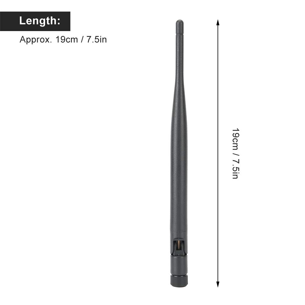 2 Pack 6DB High Gain Dual Band 2.4GHz/5GHz WiFi Antenna with SMA Connector - Universal Wireless Router Antenna for Enhanced Home & Office Network Coverage