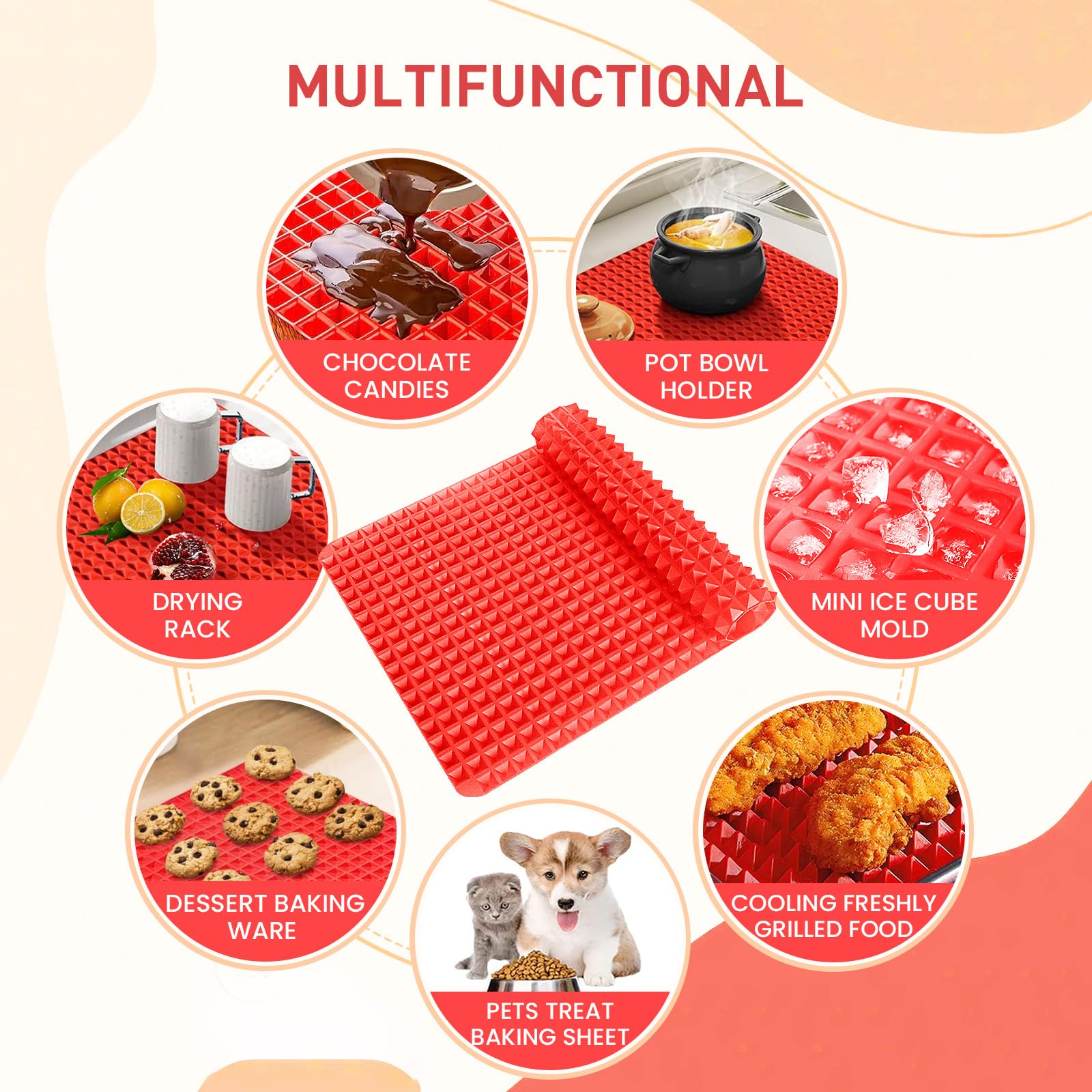 Non-Stick Silicone Baking Mat Set (2 Pack) - 16