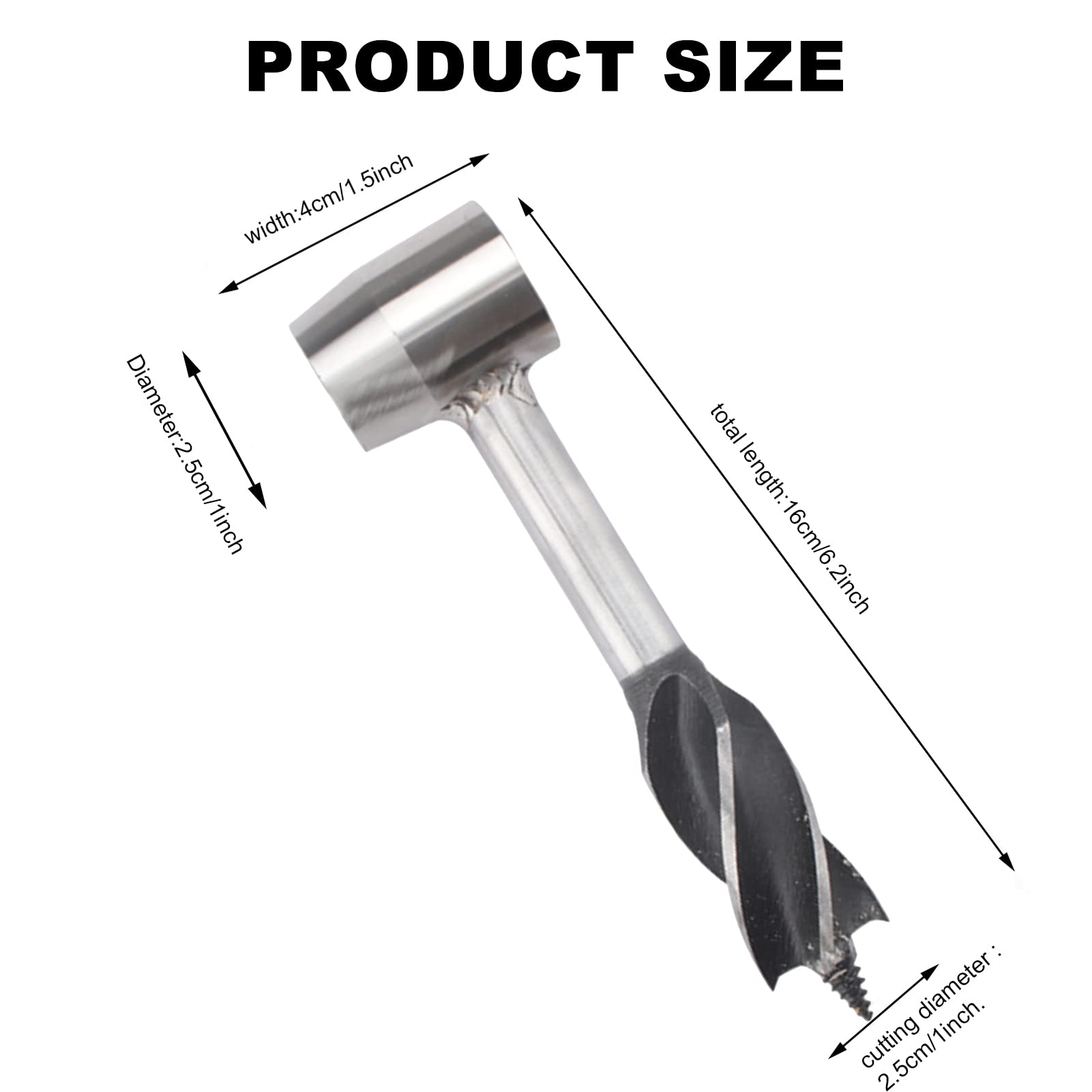 Manual Auger Drill Bits - Heavy Duty Digging Tools for Outdoor Camping, Bushcraft & Survival - Perfect for Chopping Wood, Digging Holes & Camp Setup - Essential Camping Gear for Hiking, Backpacking & Wilderness Adventures