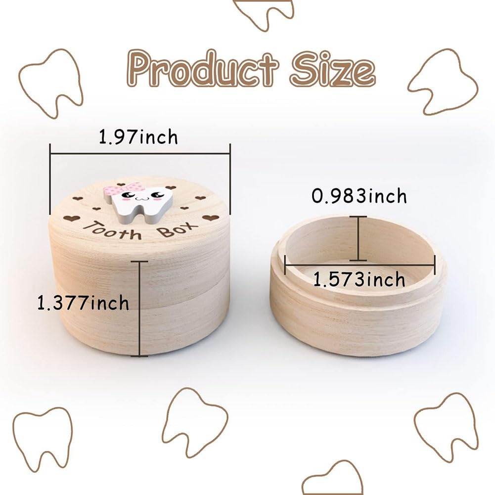 ALGONETO 3D Tooth Keepsake Box - Souvenir Storage for Lost Baby Teeth | Perfect Tooth Fairy Gift for Kids & Memorable First Tooth Holder