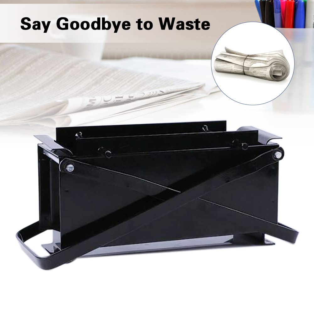 Eco-Friendly Paper Log Maker - Manual Press for Newspaper Briquettes, Fireplace & Wood Stove Fuel, DIY Heating Solution for Camping & Home Use