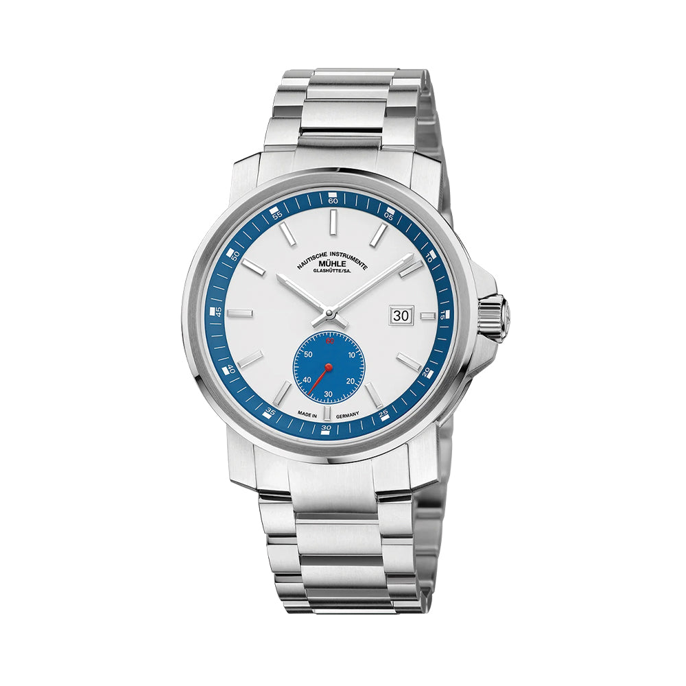 29er Big Small Seconds Automatic 42.4mm Men's Watch - White Dial on Stainless Steel Bracelet - Perfect for Business, Casual & Formal Occasions