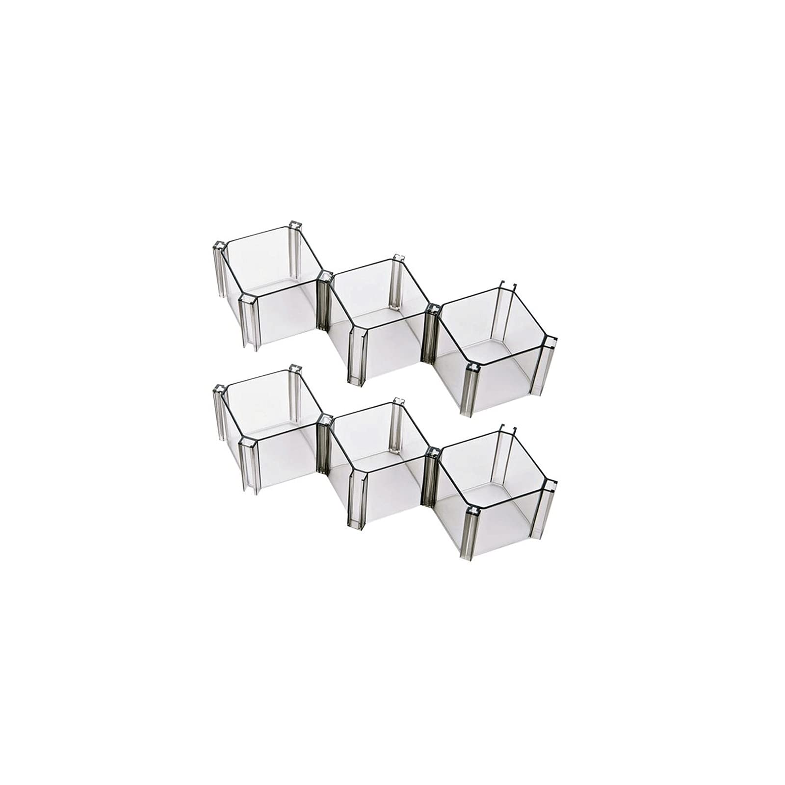 6-Pack Mesh Underwear & Socks Organizer Drawers - Breathable Storage Box for Closet, Dresser, Travel & Home Organization (White)