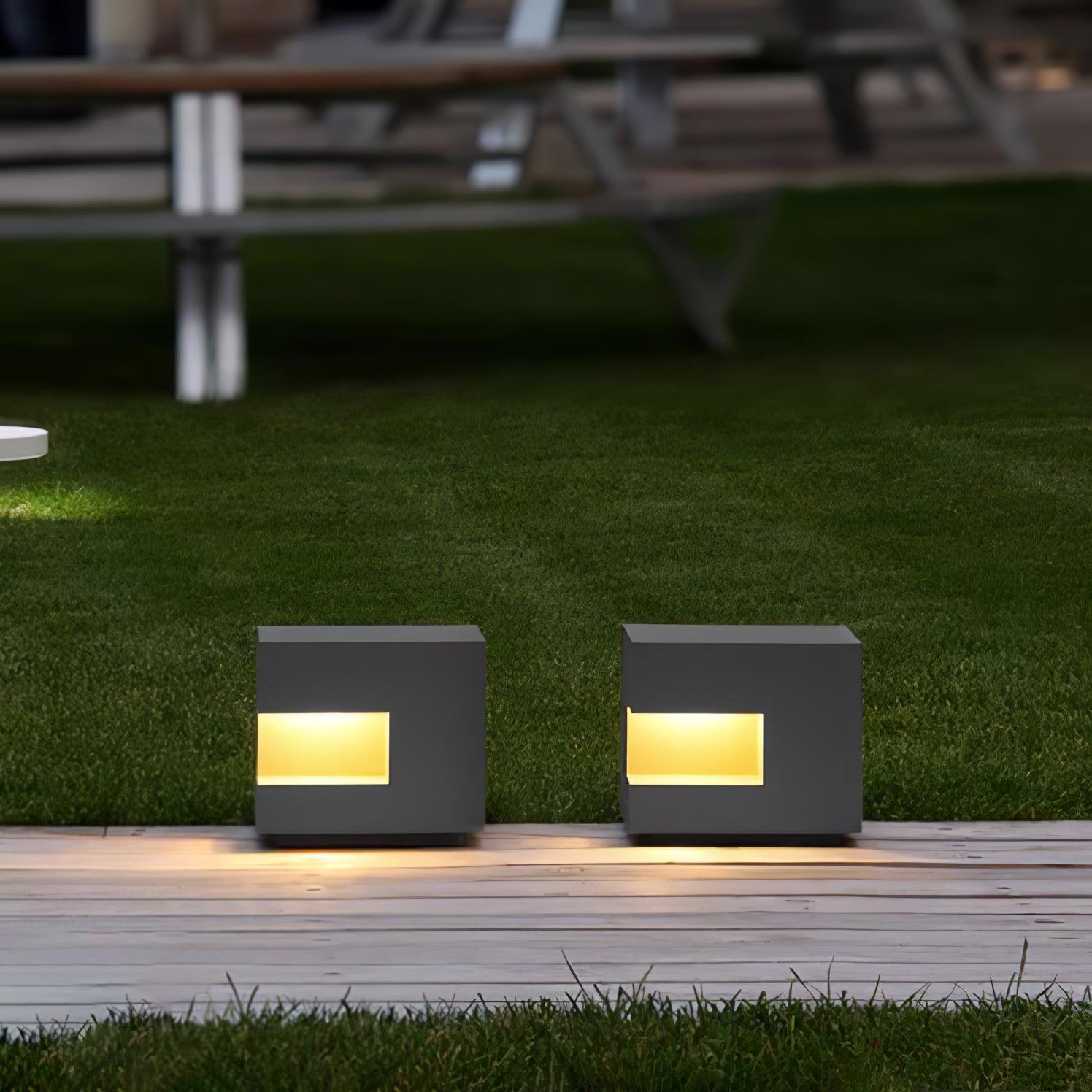 Regular Cube Post Outdoor Light - Durable LED Landscape Lighting for Garden, Pathway, and Patio - Perfect for Backyard, Driveway, and Deck Illumination