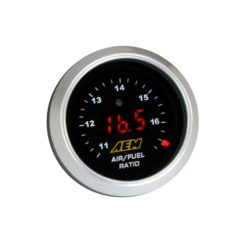 AEM Digital Wideband UEGO Air Fuel Ratio Gauge Kit - No Sensor Included | High Performance O2 Monitor for Racing, Tuning & Diagnostics