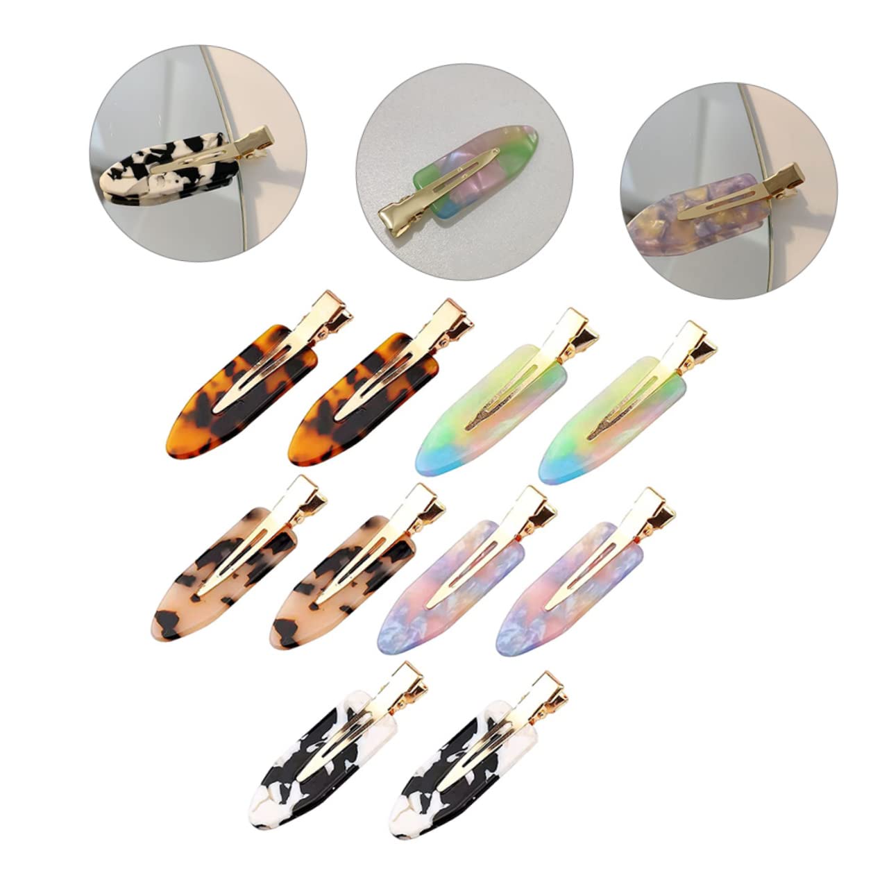 FOMIYES 4 Sets Cute Hair Clips for Women - No Crease Flat Barrettes & Alligator Clips (40pcs) - Perfect for School, Work, and Everyday Hairstyling