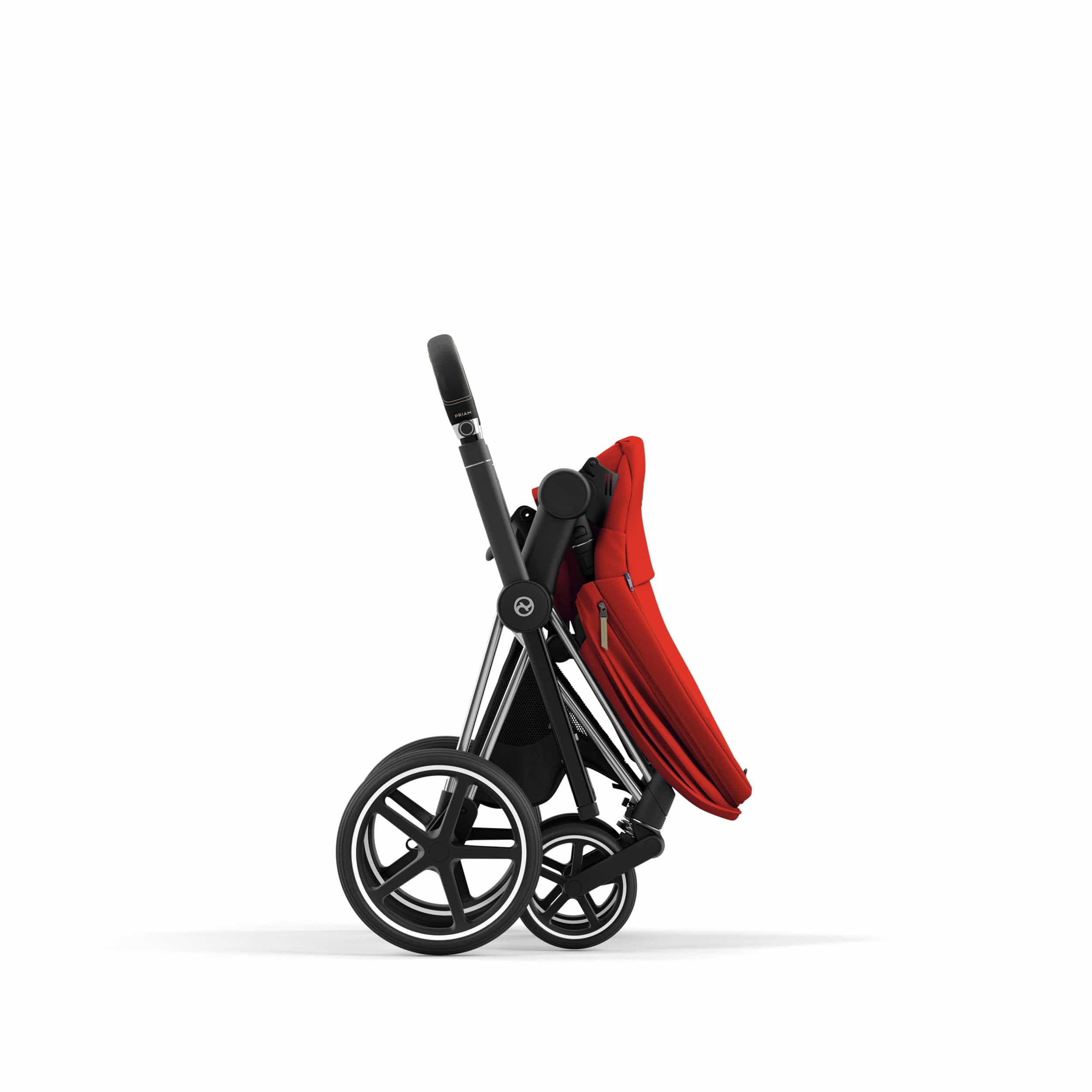 Cybex Priam 4 Complete Stroller - Chrome/Black Luxury Baby Stroller with All-Wheel Suspension | Perfect for City Walks, Travel & Everyday Use
