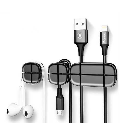 Baseus Cable Organizer - Desktop Wire Management Clip for Earphones, Chargers, Xiaomi & iPhone Accessories - Perfect for Home, Office & Travel Use