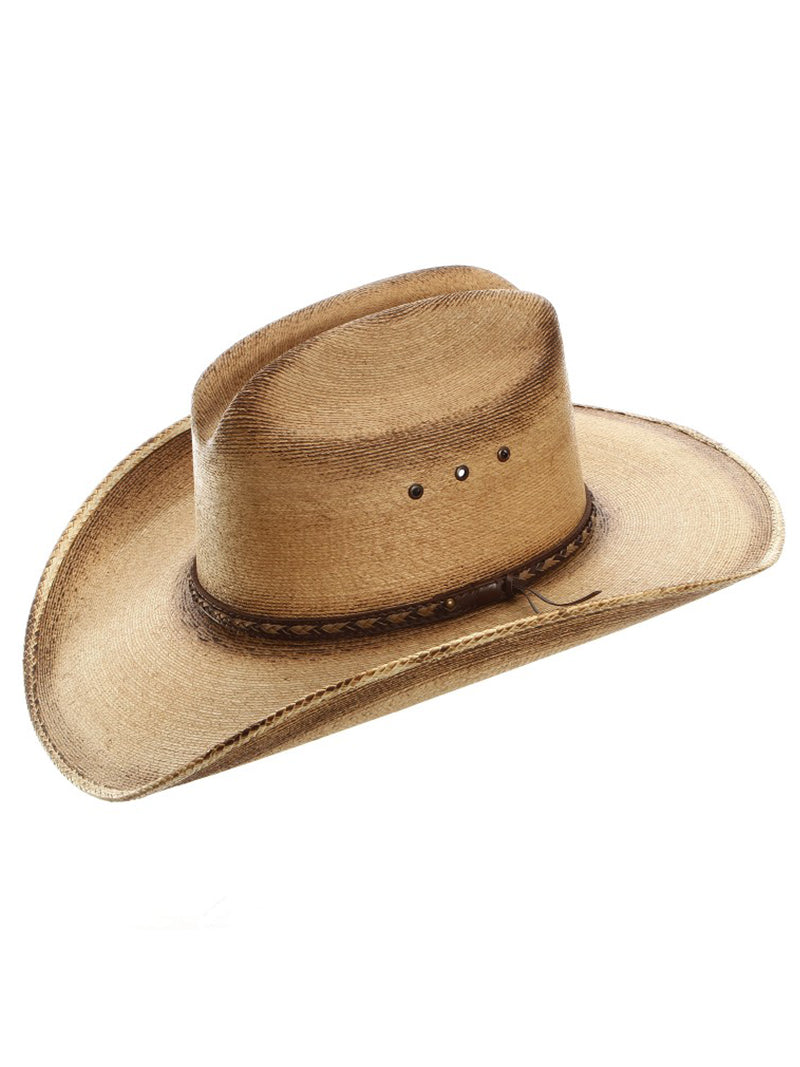 Resistol RSGBOYBJA41 Jason Aldean Georgia Boy Straw Cowboy Hat - Flame Burned Western Style for Men - Perfect for Country Music Festivals & Outdoor Adventures