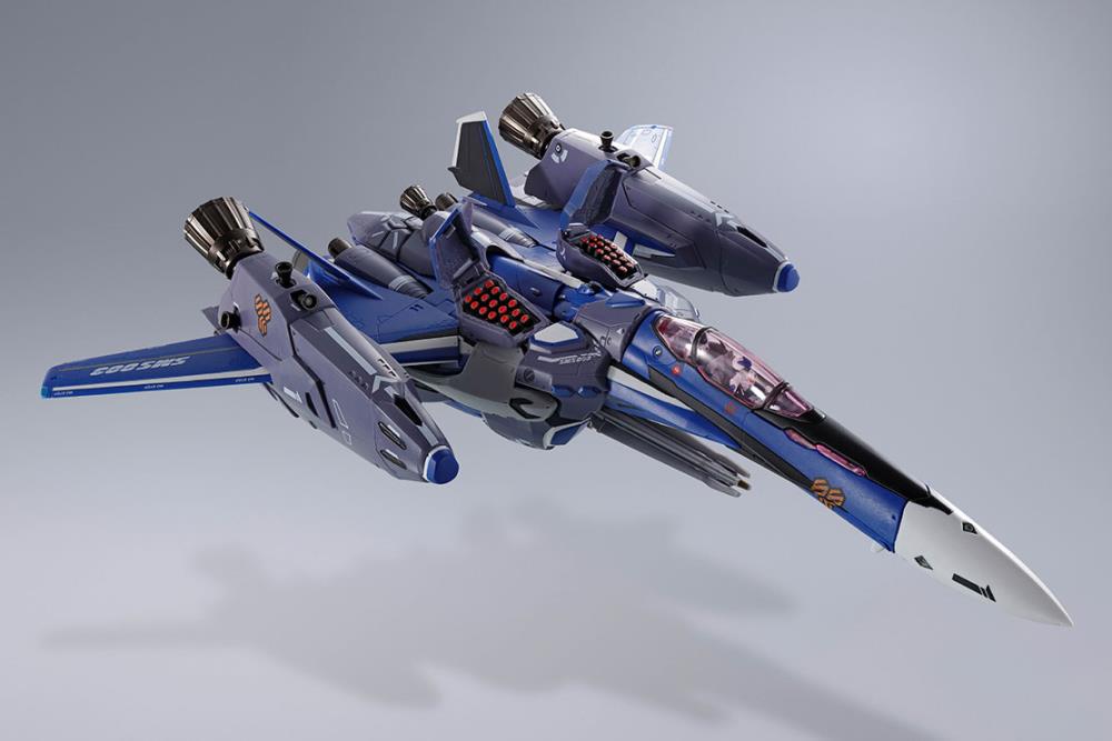 Bandai DX Chogokin Macross Frontier VF-25G Super Messiah Valkyrie Michael Blanc Custom Action Figure - Revival Version - Collectible Anime Robot Toy for Display & Play