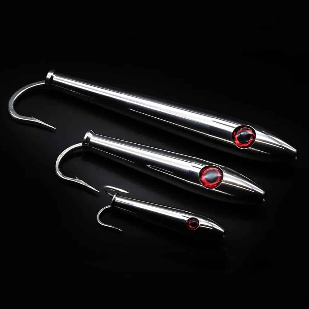 Premium Red Eye Stainless Steel Tuna Stick Trolling Lures - Saltwater Fishing Gear for Offshore & Deep Sea Anglers - Perfect for Tuna, Mahi Mahi & Marlin Fishing Adventures