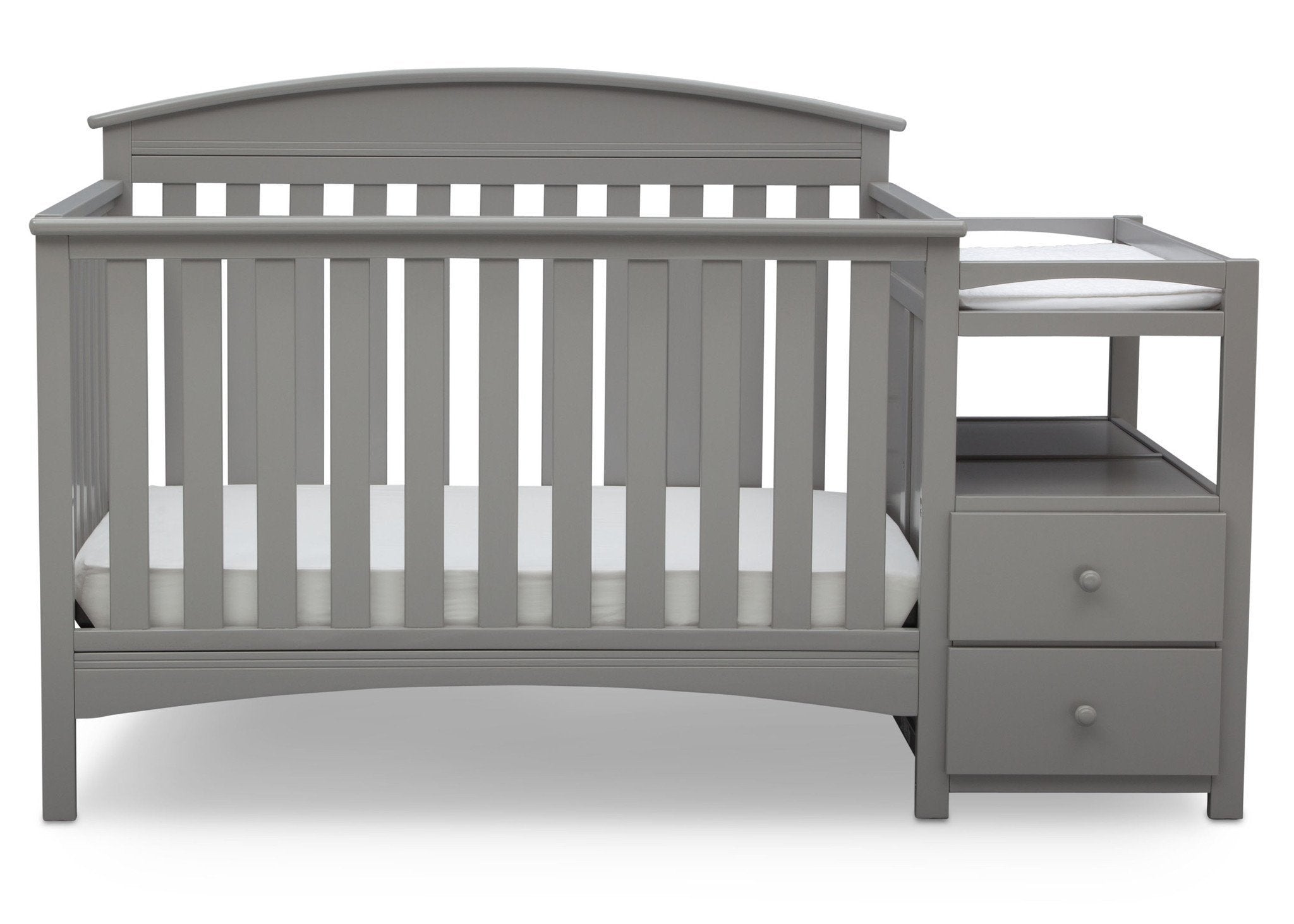 Abby Convertible Baby Crib with Changing Table - 3-in-1 Nursery Furniture for Newborns & Toddlers - Perfect for Small Spaces & Modern Nurseries