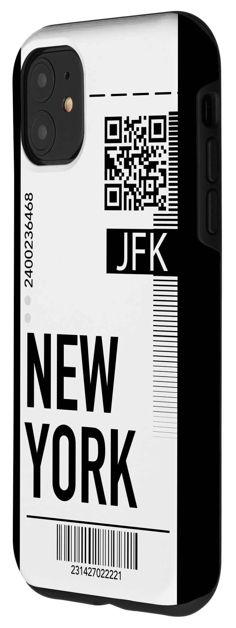 iPhone 11 New York Themed Phone Case - Airplane Ticket & Boarding Pass Design - Perfect for Travel Enthusiasts & NYC Lovers - Great for Vacations, Gifts & Everyday Use