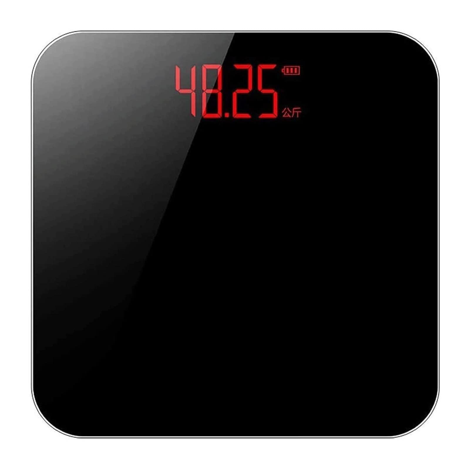 Smart BMI Scale - Digital Body Fat Scale with Large Backlit Display, Accurate Wireless Bathroom Weight Scale, Tempered Glass Surface, Supports 396 lbs (Black) | Perfect for Home Gym, Health Tracking & Fitness Goals