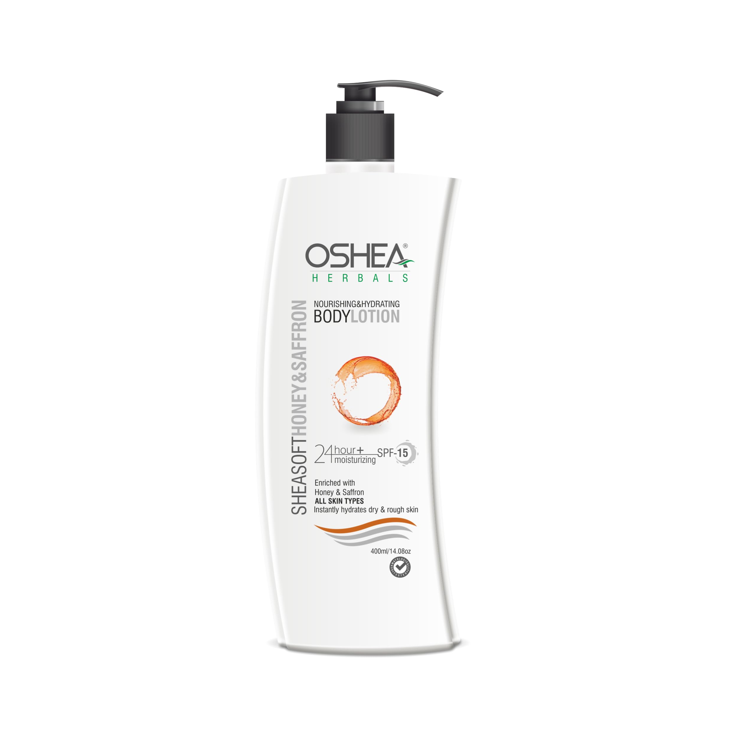 Oshea Honey Saffron Lotion SPF 15 - 24h Moisturizer for All Skin Types | Skincare for Dry Skin & Sun Protection