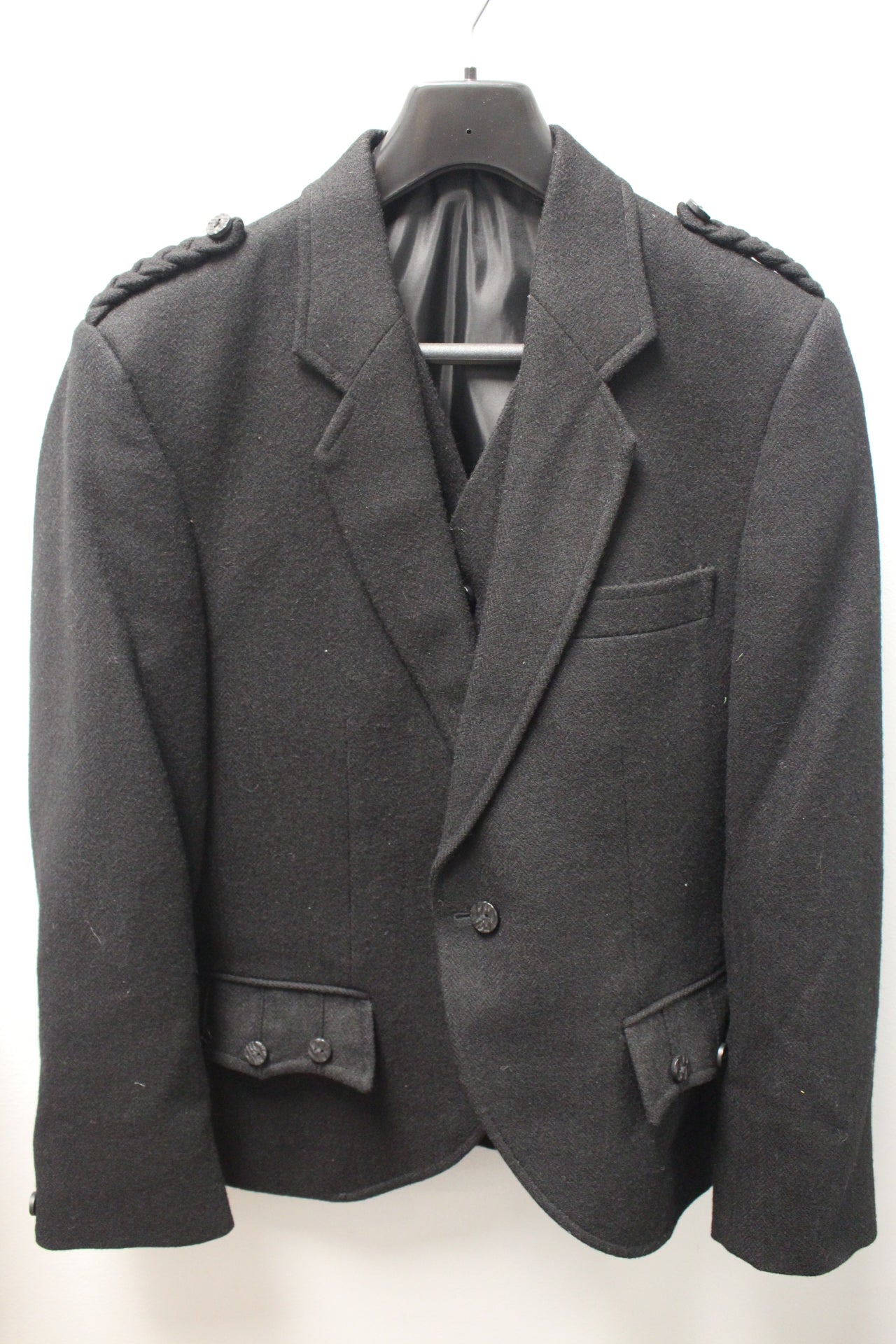 Stylish Black Tweed Crail Jacket & Waistcoat Set for Men - Classic British Heritage Look - Perfect for Weddings, Formal Events & Autumn Outfits
