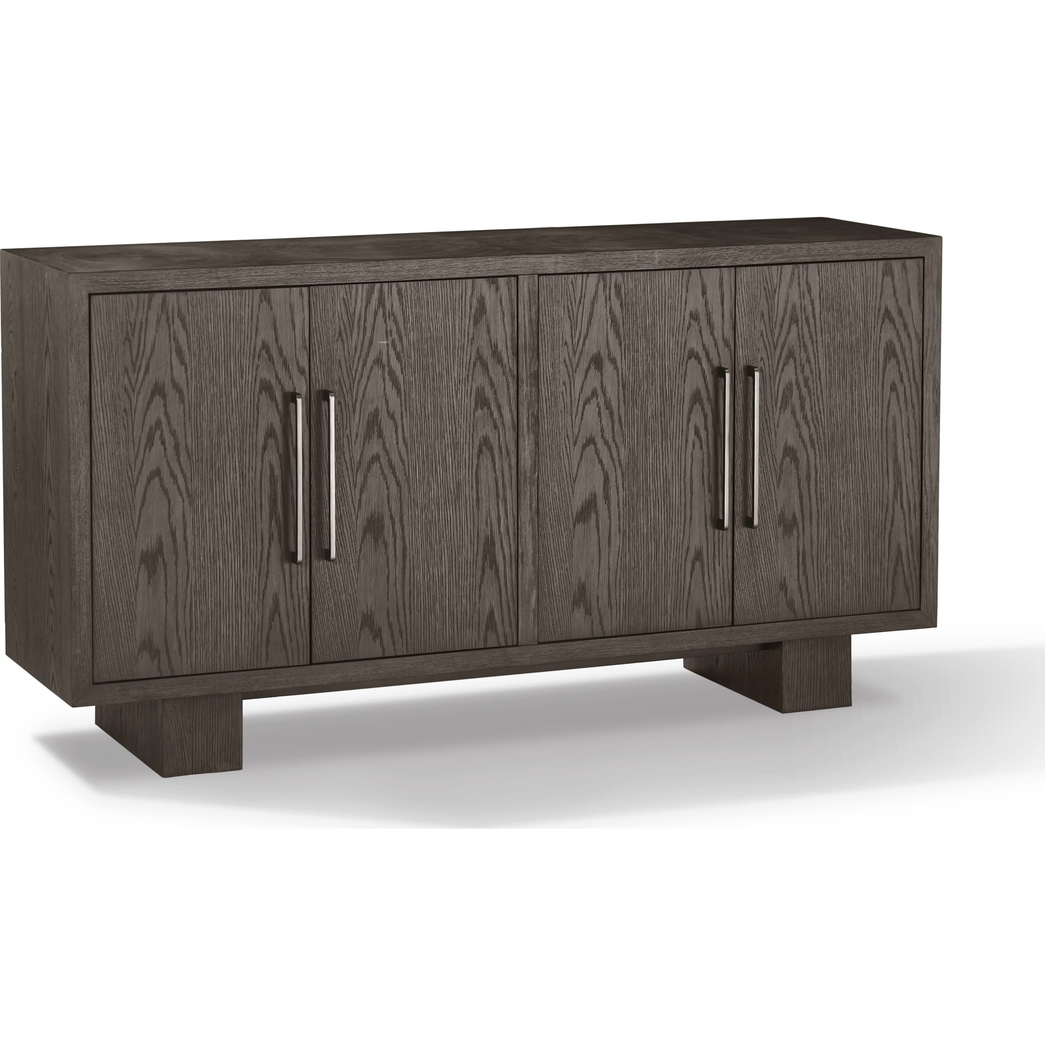 Stylish Modesto Four Door Sideboard in French Roast Finish - Perfect for Living Room, Dining Room & Entryway Storage