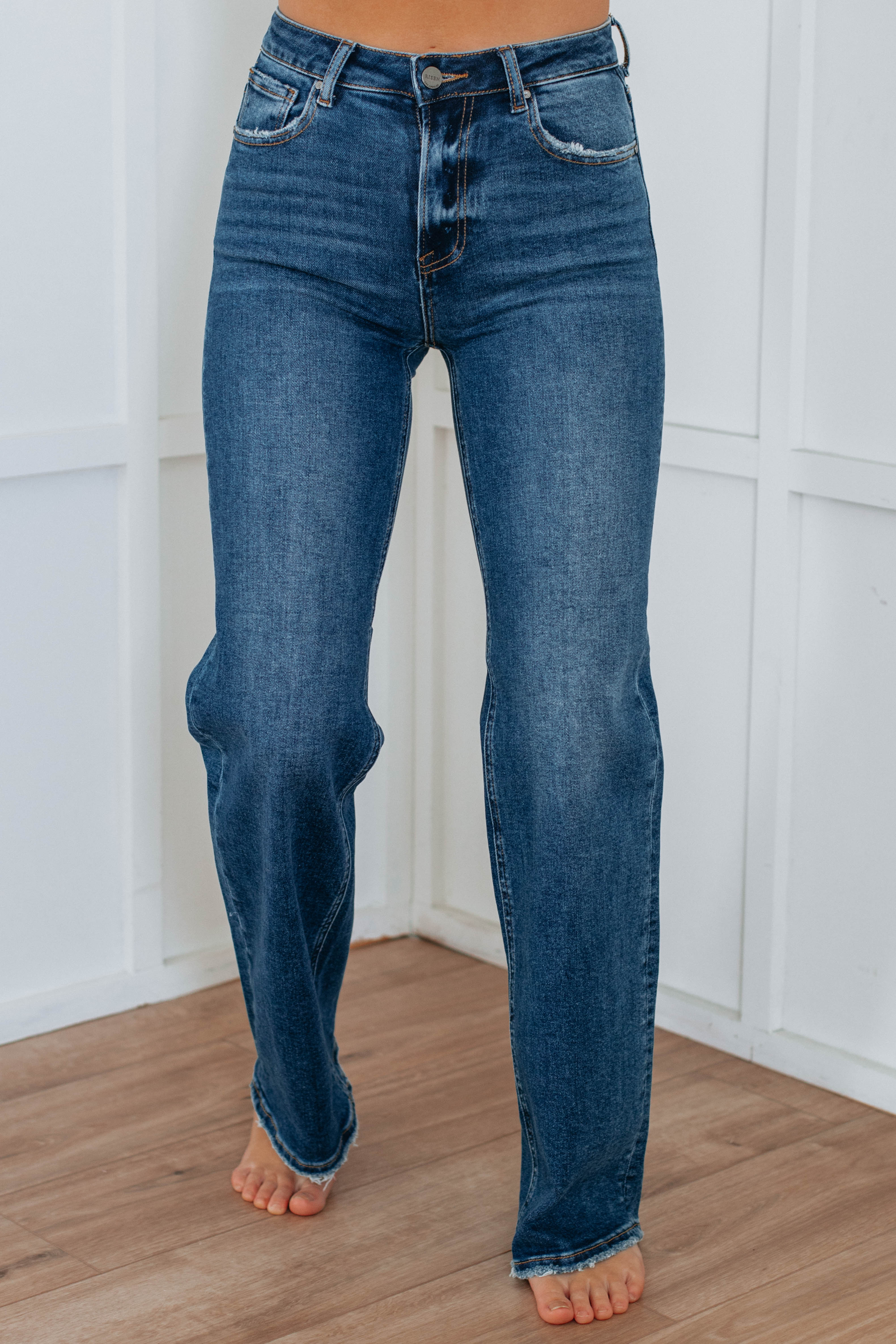 Jenea Risen Jeans for Women - Dark Wash Denim Pants, High Waist Slim Fit Stretch Skinny Jeans | Perfect for Casual Wear, Office Outfits & Night Out