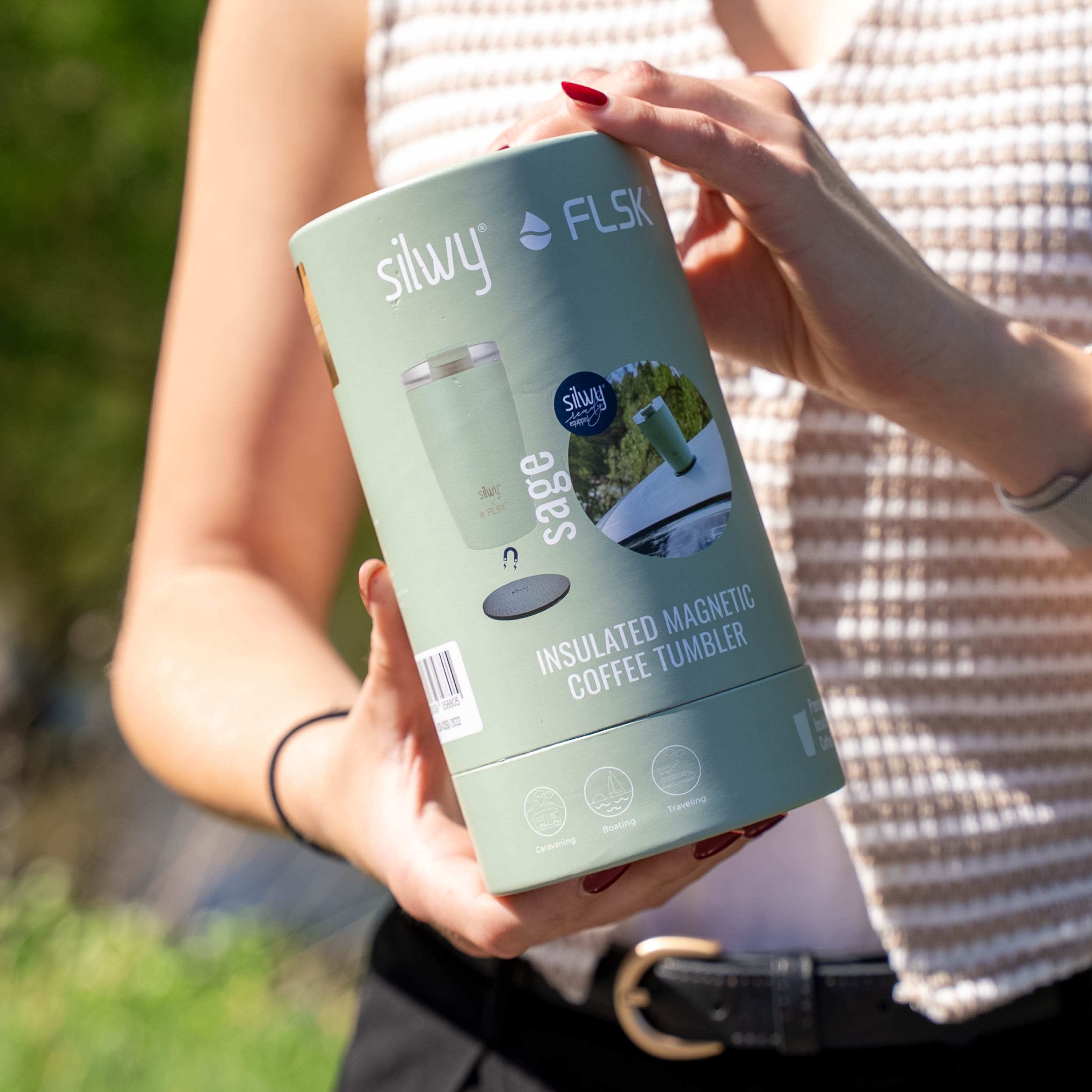 Sage Best Mom Magnetic Insulated Travel Mug - Leak-Proof Stainless Steel Thermos for Coffee, Tea & Hot Drinks - Perfect for Commuting, Office & Outdoor Activities