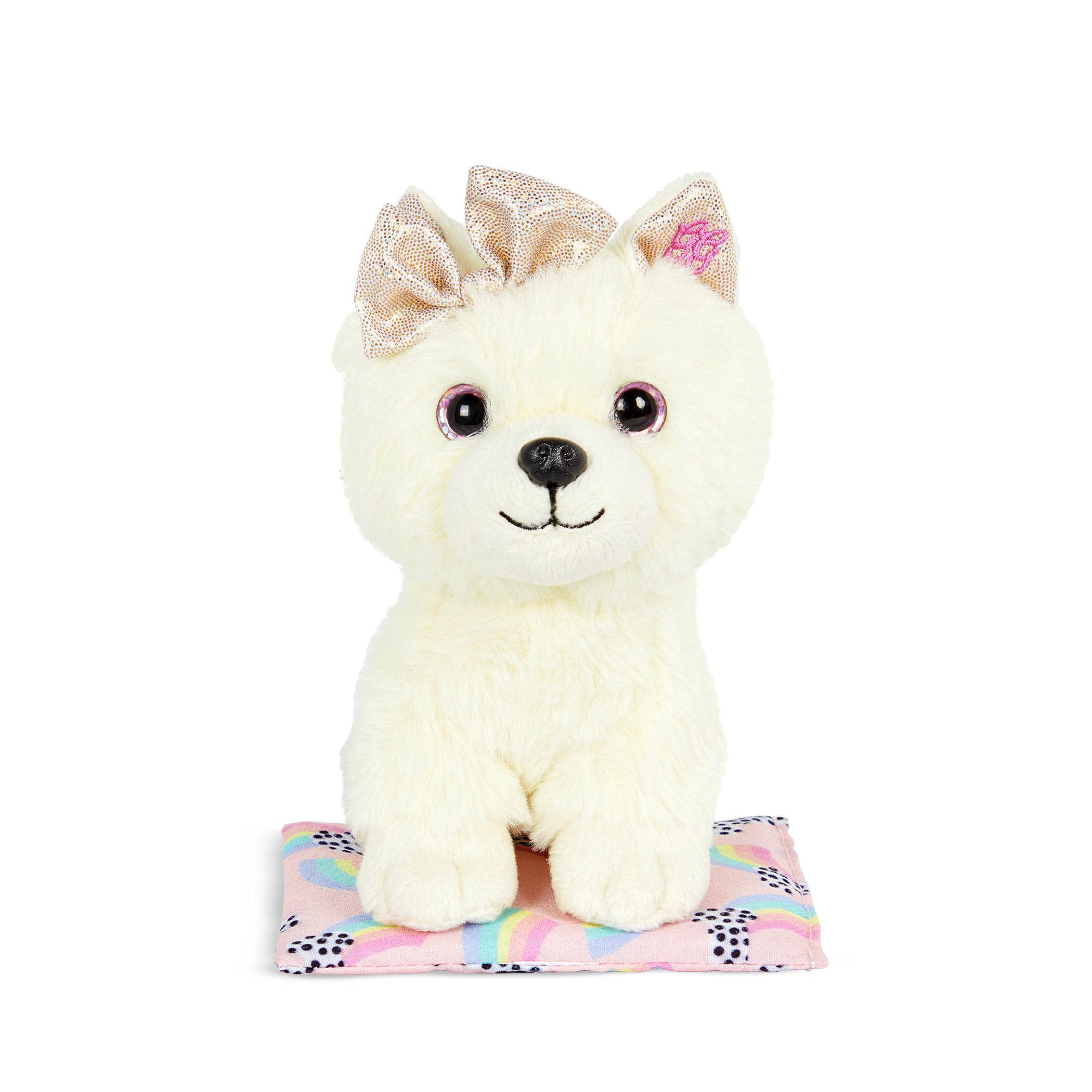 可动毛绒博美犬 Chica - 可爱互动宠物玩具，适合儿童陪伴、家居装饰、送礼收藏