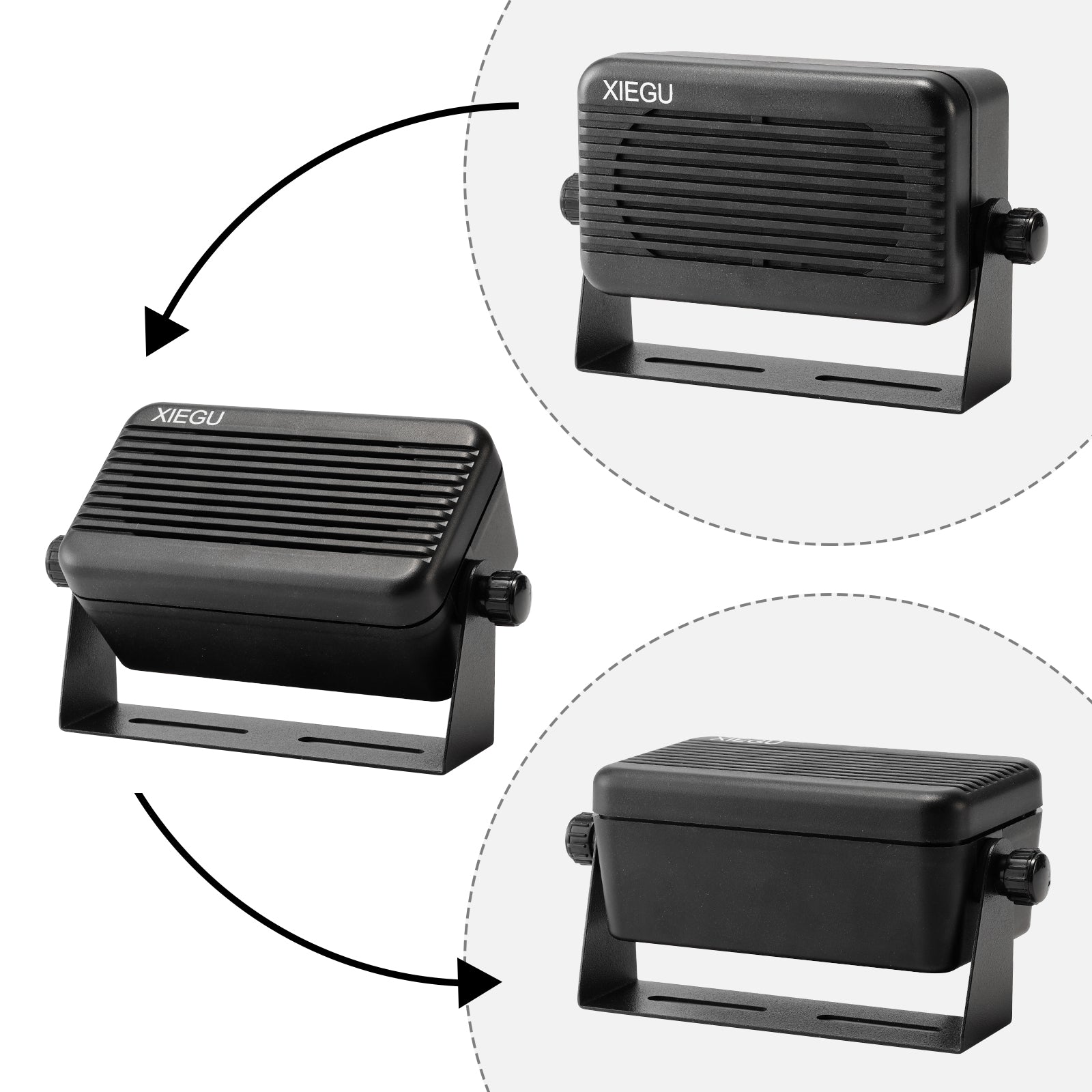 Xiegu GY03 External Speaker with 3.5mm Jack - High-Quality Audio for CB Mobile HF Radios - Perfect for Truckers, Ham Radio Operators & Emergency Communication