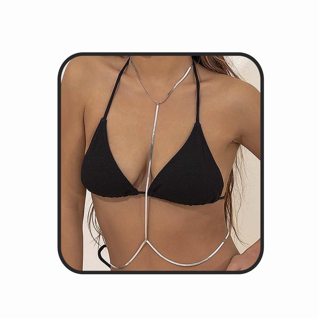 Star Tassel Body Chain - Layered Bra Bikini Waist Belly Jewelry for Women | Beach Party Accessories, Festival Wear, Bachelorette & Swimwear Decor