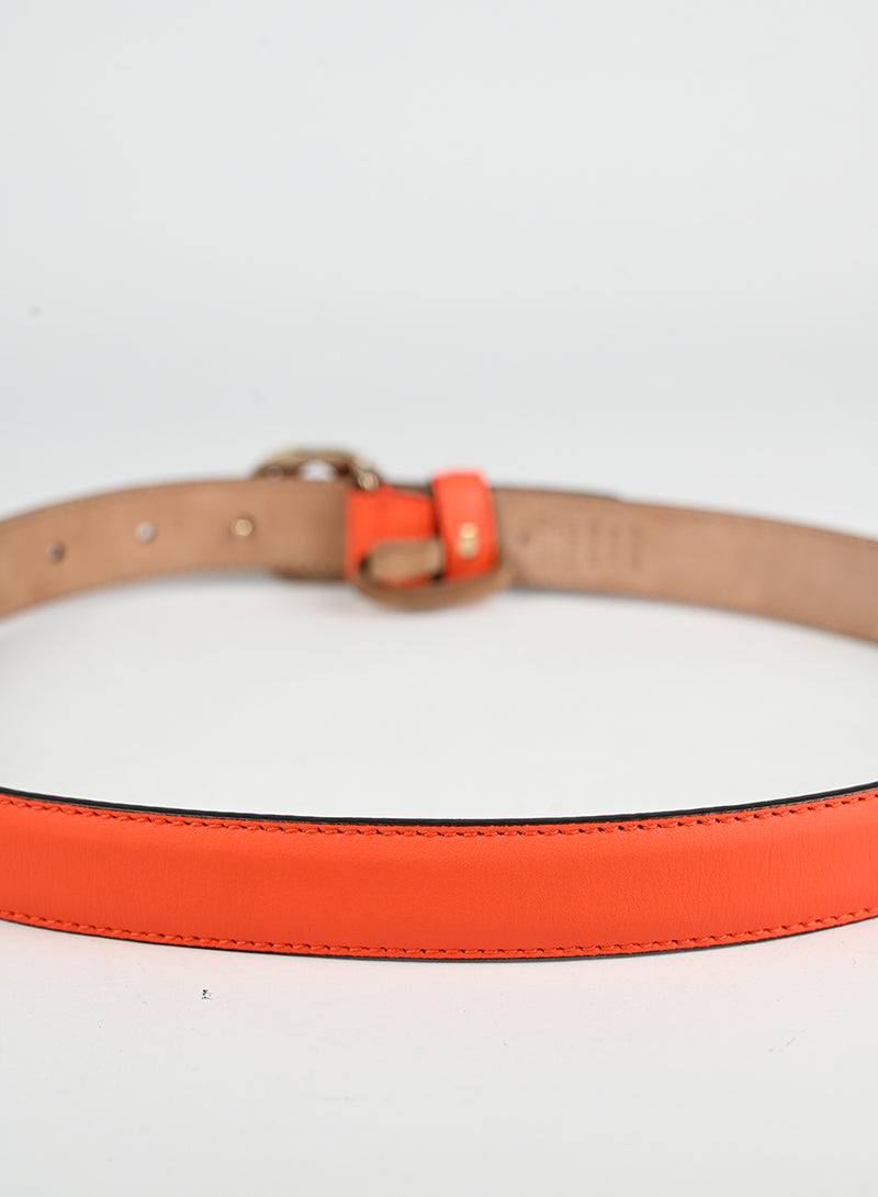 Authentic Gucci Leather Belt in Orange | Premium Italian Craftsmanship | Perfect for Casual & Formal Outfits