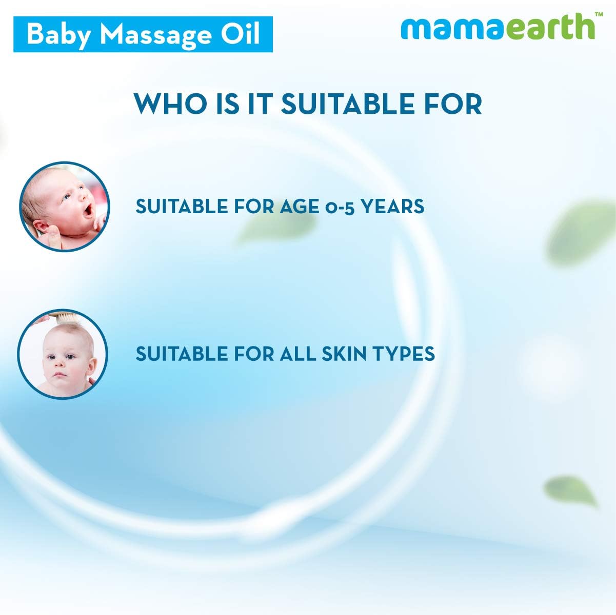 Mamaearth Soothing Baby Massage Oil 200ml - Natural Blend with Sesame, Almond & Jojoba Oil for Skin Healing & Immunity | Gentle, Lightweight, Non-Staining | Perfect for Newborns, Toddlers & Daily Baby Care Routine
