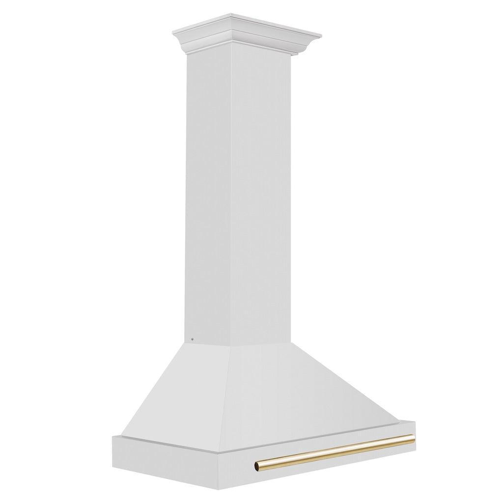 ZLINE KB4STZ G Autograph Edition Convertible Stainless Steel Range Hood with Polished Gold Accents - Professional Kitchen Ventilation for Modern Homes