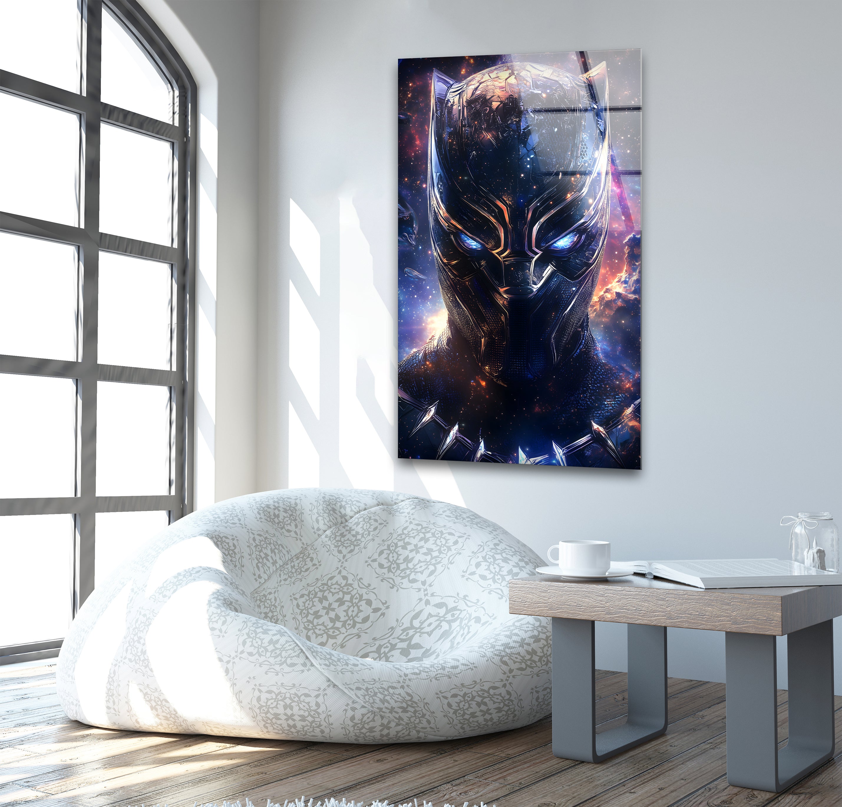 Black Panther Wakanda Forever Stained Glass Wall Art - Marvel Superhero Decor for Home, Office & Gifts