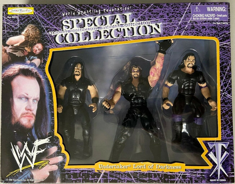 1998 WWF Jakks Pacific Undertaker Lord of Darkness Exclusive Action Figure Collector's Set - Rare Wrestling Memorabilia for Display & Nostalgic Fans