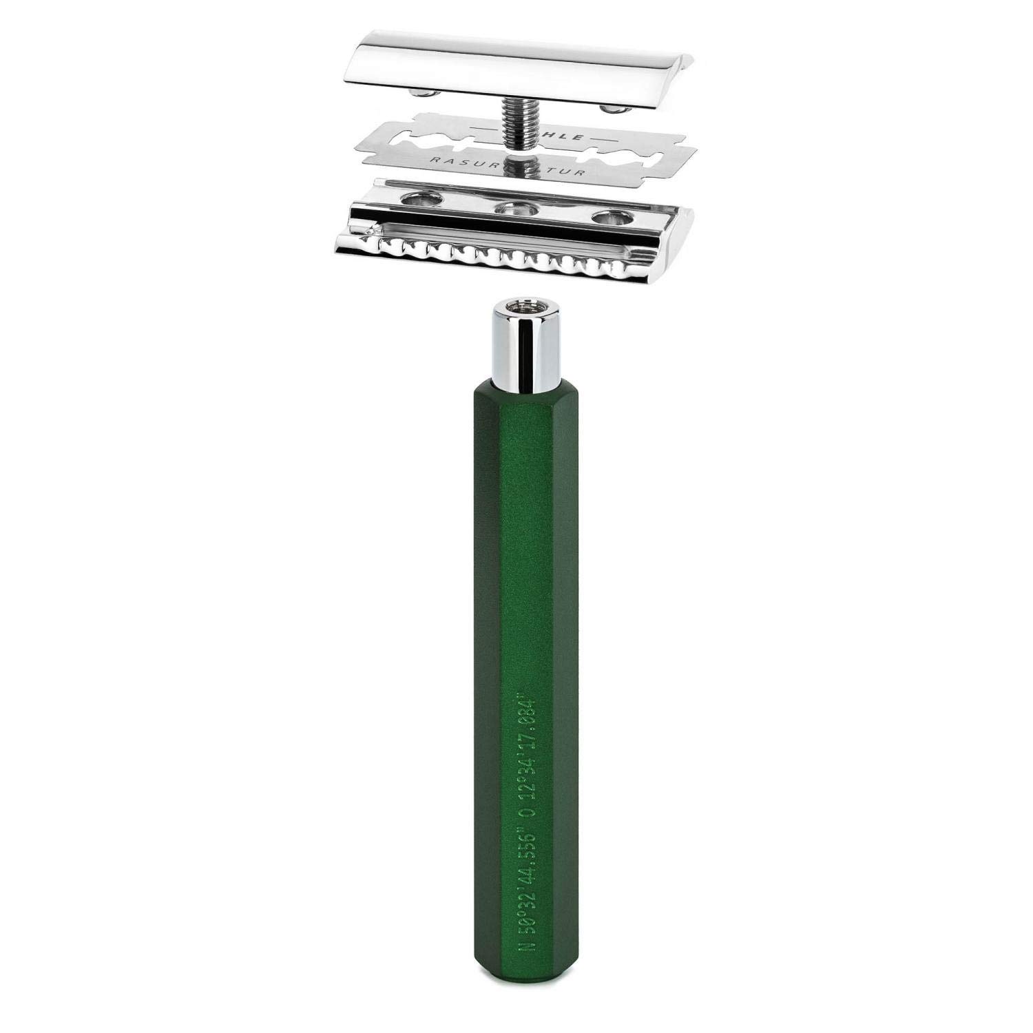 Premium MÜHLE Hexagon Forest 3-Piece Silvertip Fiber Shaving Set for Men - Luxury Wet Shaving Kit with Stand, Brush & Razor - Perfect Gift for Father's Day & Grooming Enthusiasts