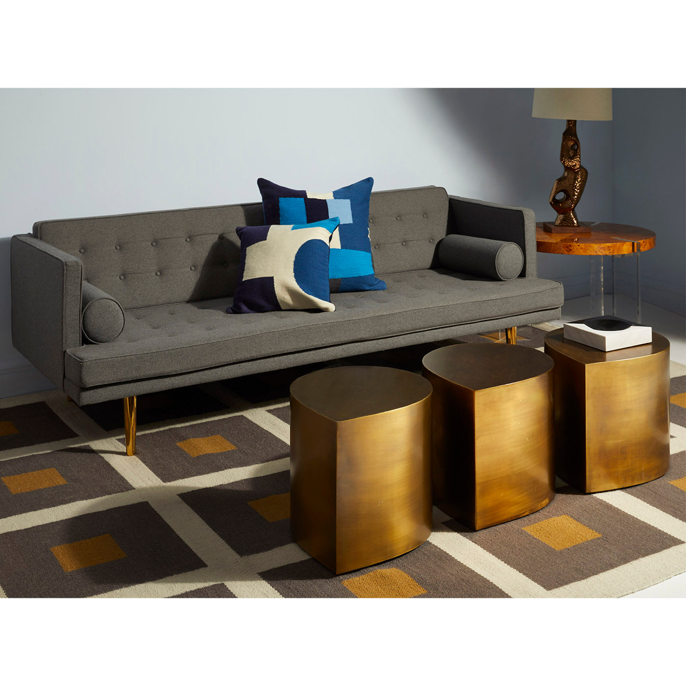 Peter Flatweave Rug - Soft Modern Area Rug for Living Room, Bedroom, Dining Room - Non-Slip Low Pile Rug - Easy to Clean & Durable - Perfect for Home Decor
