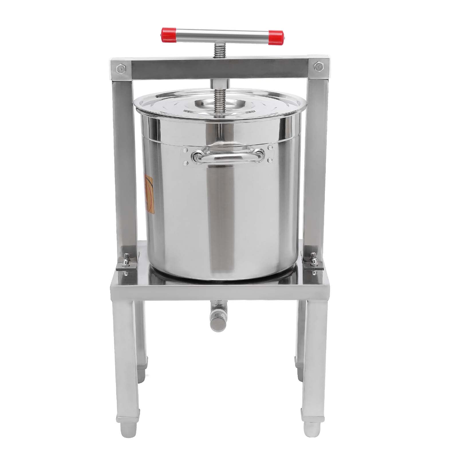 3.5 Gallon Manual Fruit Wine Press - Grape, Apple Cider & Honey Extractor for DIY Juice Making | Perfect for Home Brewing, Winemaking & Fresh Juice Extraction