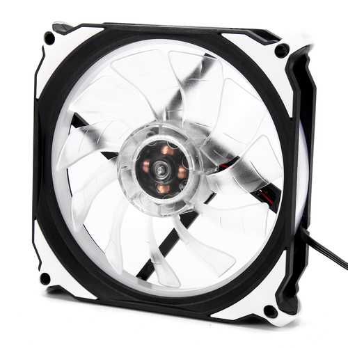 12cm 3 Pin & 4 Pin LED RGB CPU Cooling Fan - Quiet PC Computer Case Cooler for Gaming Rigs, Mining Rigs & Desktop PCs - Perfect for Overclocking & Heat Dissipation