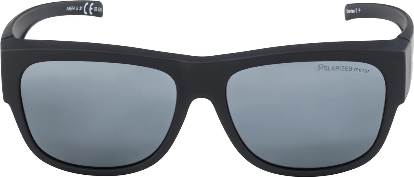 Alpina Arupina Overview II Sunglasses A8574531 - Black Matte Frame, UV Protection, Polarized Lenses for Driving, Fishing & Outdoor Activities
