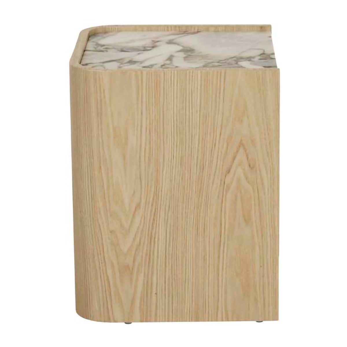 Globe West Elsie Bedside Table - Modern Nightstand with Storage Drawer for Bedroom, Living Room & Office - Stylish Wooden End Table with Shelf