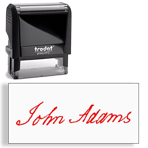 Custom Self-Inking Signature Stamp - Personalized with Your Own Design (Red Ink) | Perfect for Documents, Contracts & Business Paperwork