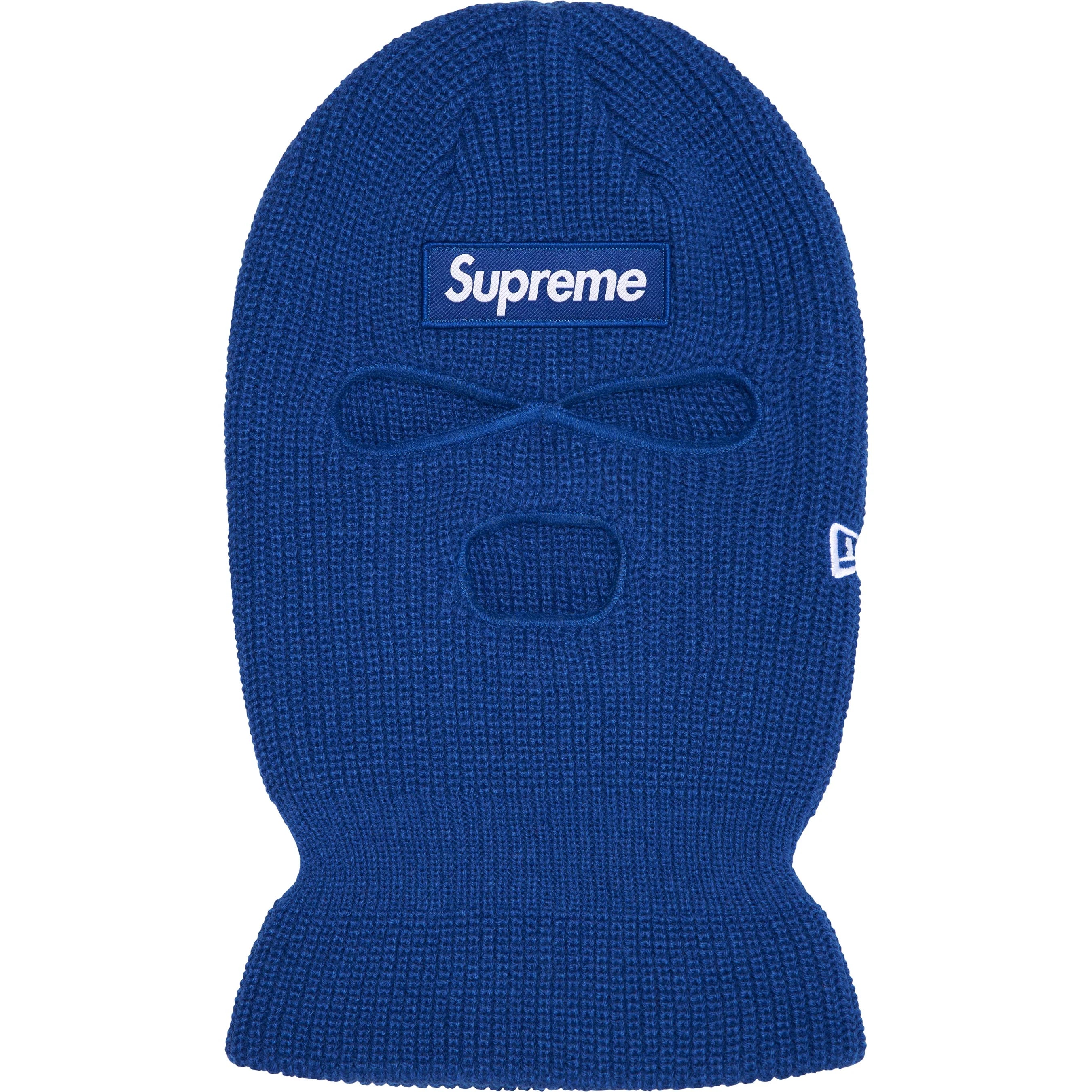 Supreme New Era® Box Logo Balaclava - Blue Winter Face Mask for Skiing, Snowboarding & Outdoor Sports