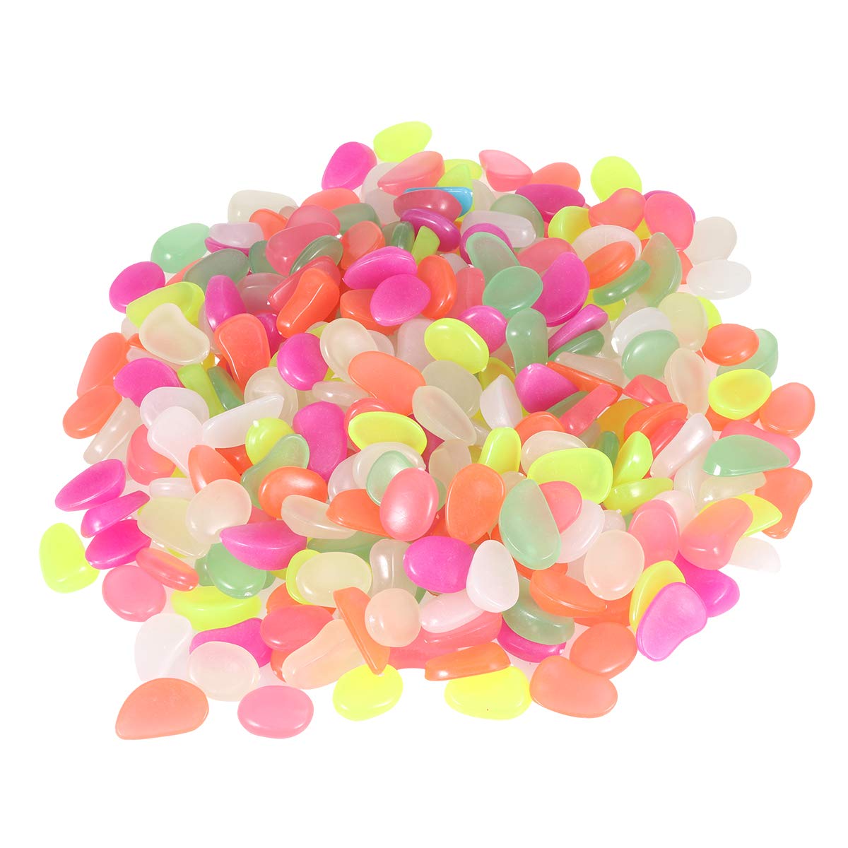 Glowing Aquarium Pebbles - 300pcs Luminous Stones for Fish Tank Decoration | Night View Enhancement