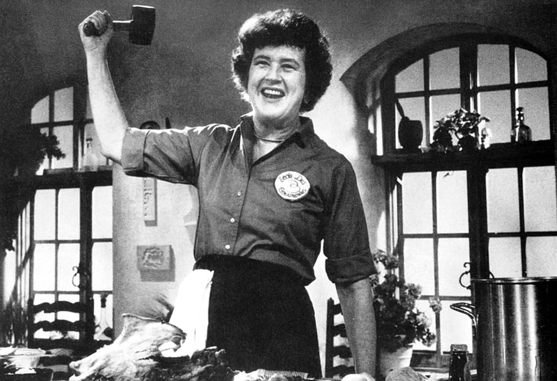 Julia Child Cooking Poster - Vintage Art Print of Famous Chef & TV Personality - Perfect for Kitchen Decor & Culinary Enthusiasts