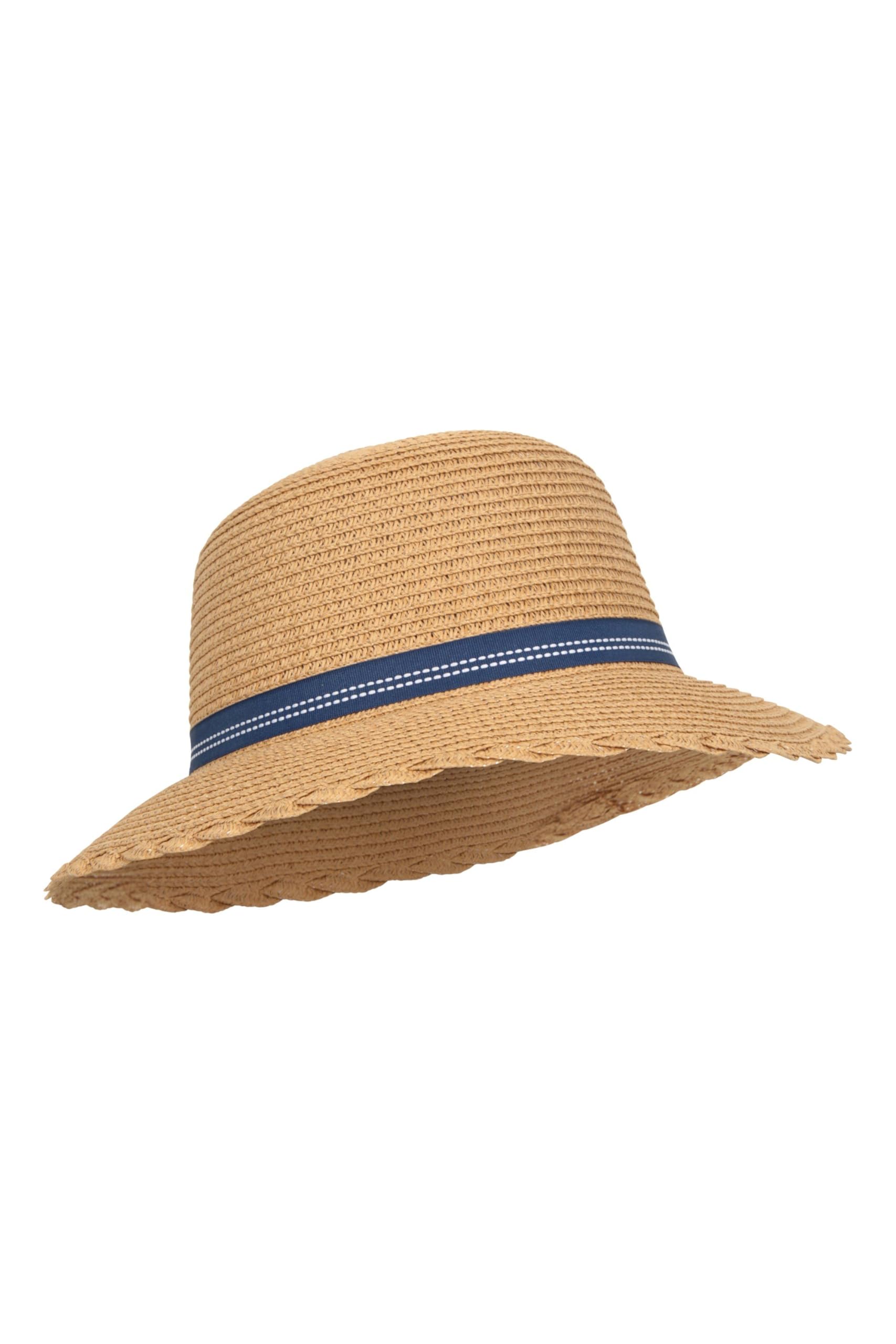 Mountain Warehouse Wide Brim Straw Sun Hat with Bow - UPF 50+ Sun Protection for Women, Gardening, Beach, Outdoor Activities