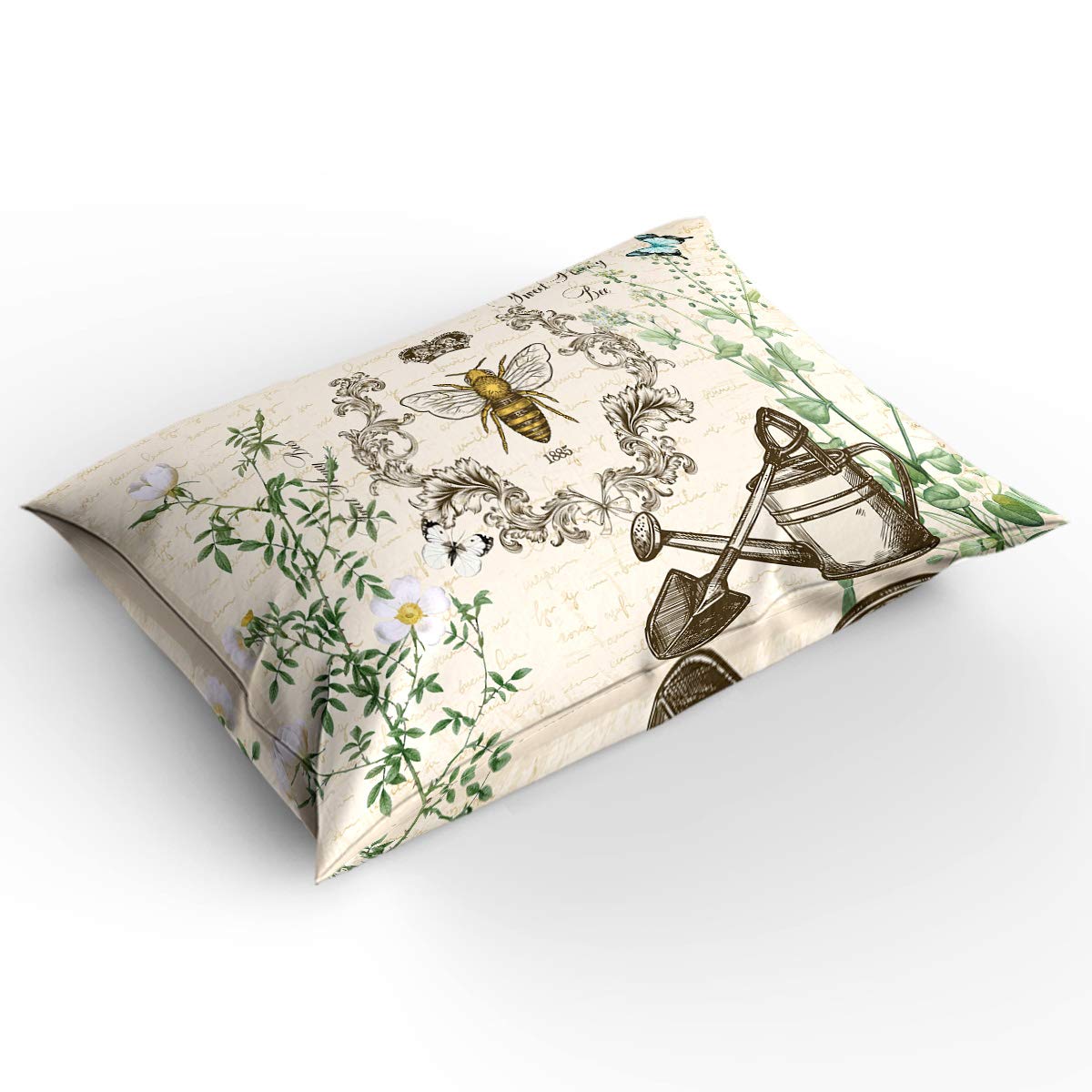 4-Piece Full Size Duvet Cover Set - Sweet Honey Bee Print Bedding Collection | Breathable Comforter Cover, Fitted Sheet & 2 Pillowcases | Perfect for Kids' Room, Guest Bedroom & Cozy Farmhouse Decor
